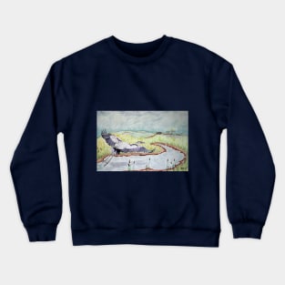 Flight of the Great Blue Heron Crewneck Sweatshirt